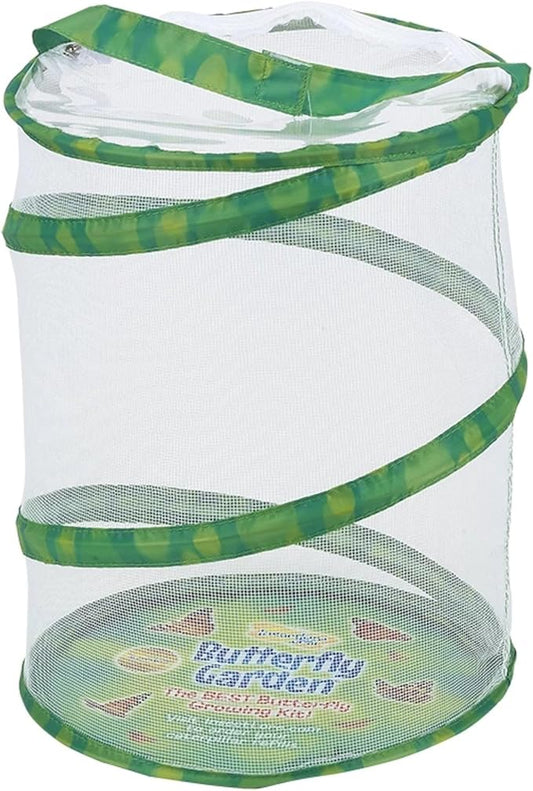 Insect Lore Butterfly Garden Habitat - Washable, Reusable, Folds Flat - Medium 12 Inch Butterfly Growing Habitat