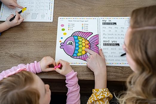 Teacher Designed Reusable Kindergarten Sight Words-EliteKids Large Magic Practice Copybook For Kids- Handwriting practice Letter Tracing Books for Kids Ages 3-5, Magical handwriting workbooks