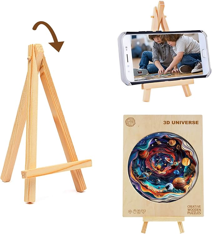 Wooden Puzzle for Adults-Wooden Puzzle Unique Shape Advanced 3D Universe Wooden Jigsaw Puzzle for Adults and Kids,Best Gift,Wood Puzzles,Challenge Wooden Jigsaw Puzzle 17.3 * 17.3in 450pcs