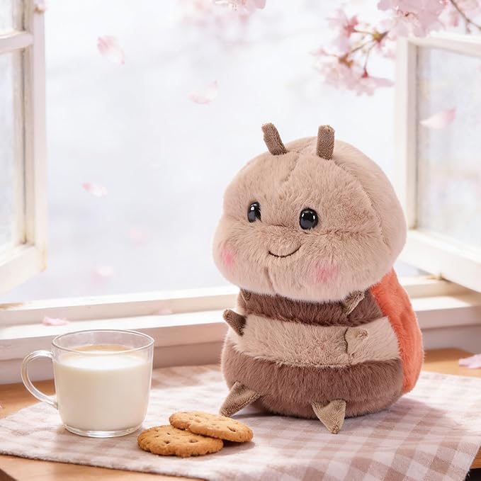 Realistic Ladybug 8 inch Cute Wild Stuffed Animal Ultra Soft Plushies Toys Kawaii Gifts for Kids Adults Grey