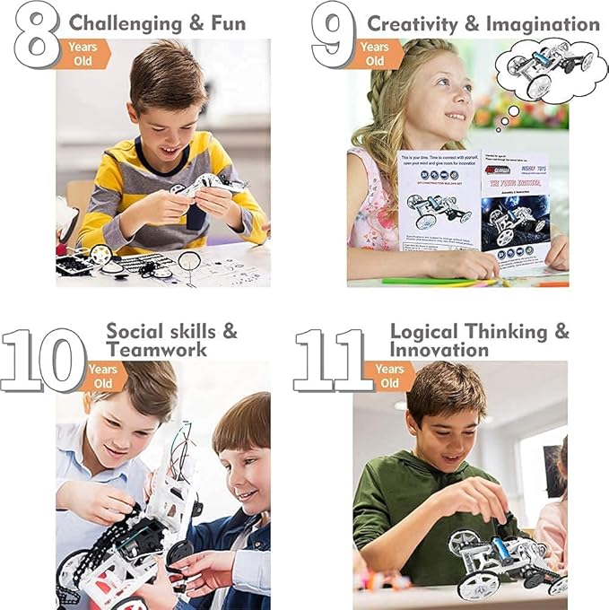WISHKY STEM Toys, Science Kit for Young Engineer, Stem Projects for Kids Ages 8-12| Mechanical Toys, Ideal Birthday for Boys & Girls Aged 8-14
