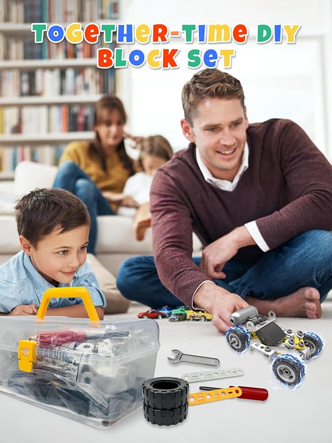 STEM Toys for 5 6 7 8+ Year Old Boy,10 in 1 Electric Building Toys for Kids Ages 4-8 5-7 6-8, Educational Racing Construction Science Kit for Boys 4-6 8-10, Creative Games Fun Birthday