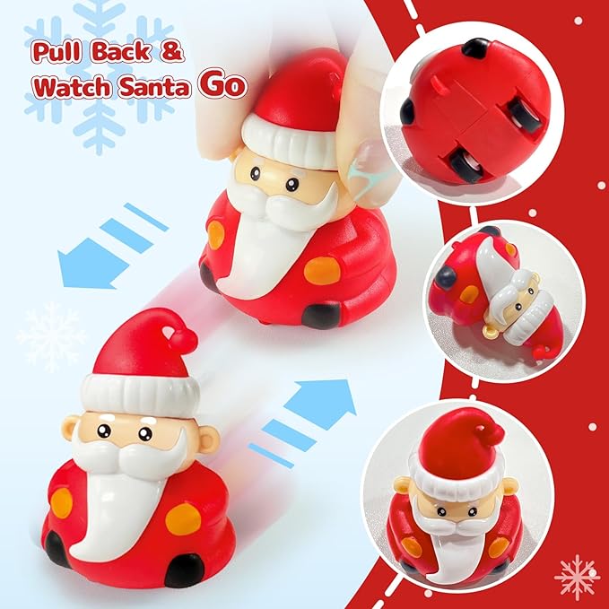 CORPER TOYS Christmas Gear Building Set for Kids，57PCS DIY Electric Gears Toy with Lights & Music & Pull Back Santa STEM Building Toy for Boys and Girls Ages 3+