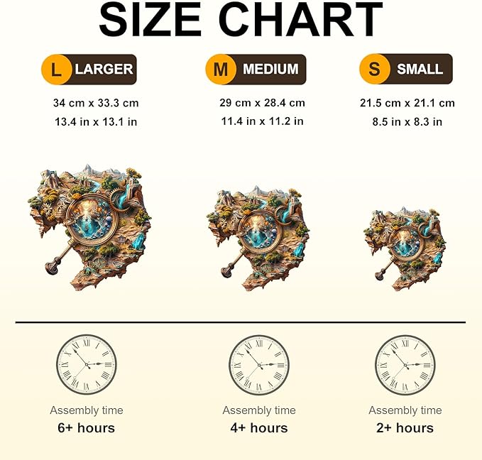 Wooden Puzzles for Adults 160 Pices, Explorer's World 3D Puzzles for Adults, Unique Shape Explorer's World Irregular Jigsaw Puzzles, 3D Visual Flat Puzzels, Size is 11.4 x 11.2in