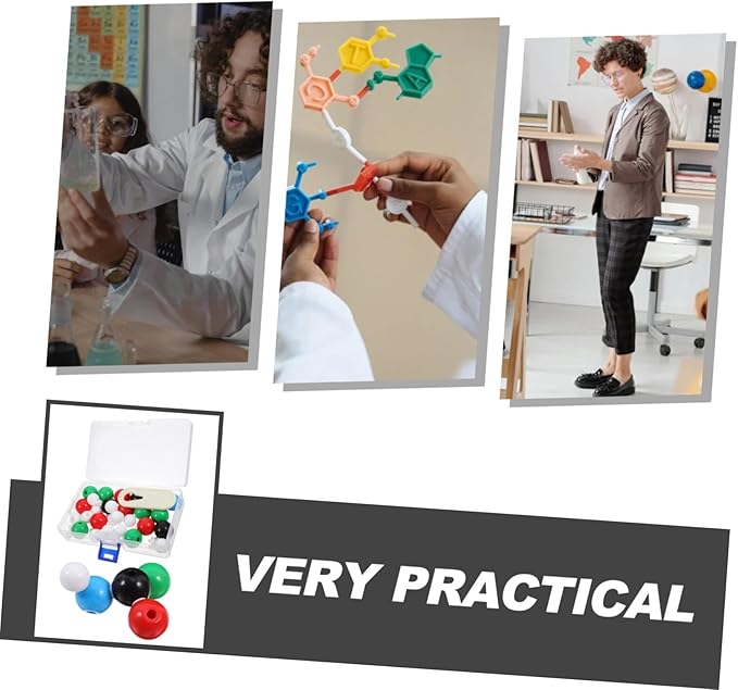 Molecular Model Kit Chemistry with Spheres Bonds Organic Chemistry Educational Tool Material Easy Assembly for Science Learning and Molecular Structure Building
