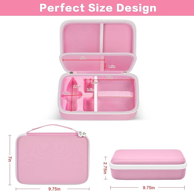 casmilee Case Compatible with 3Doodler Start+ Essentials 3D Pen Set for Kids, Art Activity Set Storage for Educational STEM Toy, Hold Plastic Filaments Strands- Pink