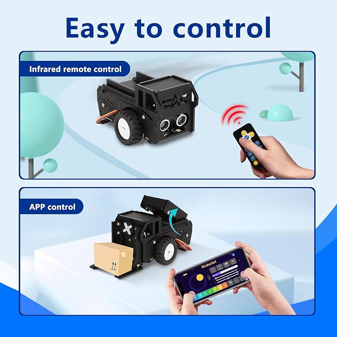 ACEBOTT Robotics for Kids Ages 12+, 2 in 1 Smart Robot Car Kit Compatible with Arduino & Scratch, STEM Toys Coding Robot Kit for STEM Classroom & Home Education, Gifts for Kids and Teens