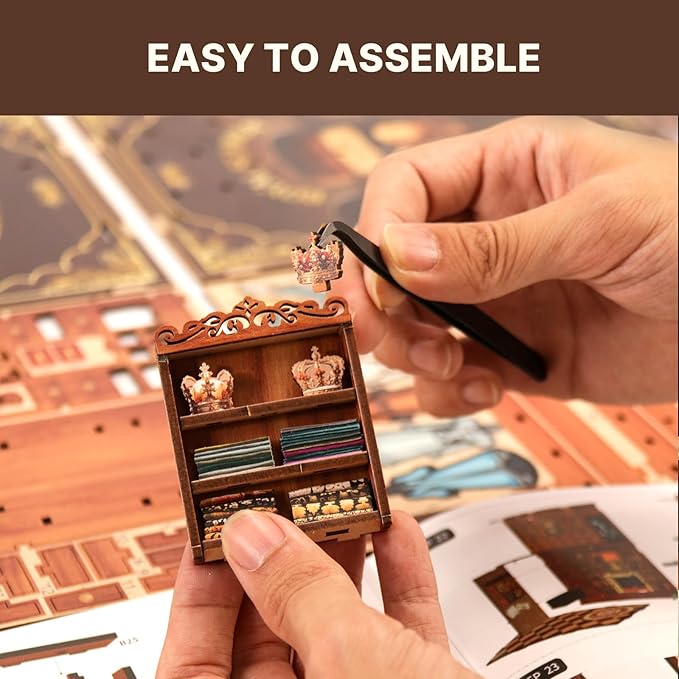 Book Nook Kit,Royal Seamstress Miniature House kit,DIY Tiny House Doll,Bookend Bookshelf Decor Model Build.（Royal Seamstress）
