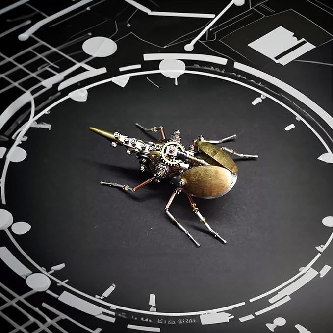 3D Metal Puzzles, Steampunk Bug Sculpture Hercules Beetle Mechanical Insects Model,Metal Building Hobby kit DIY Projects, Fun for Birthday (Aristolochia)