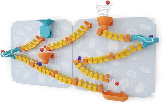 Oribel VertiPlay Magnetic Marble Run | Builder Set STEM Toy | Creative Free Play Construction Kit for Kids | Works on Fridges, Lockers & Metal Surfaces | Builder Set (75) (Explorer Set)