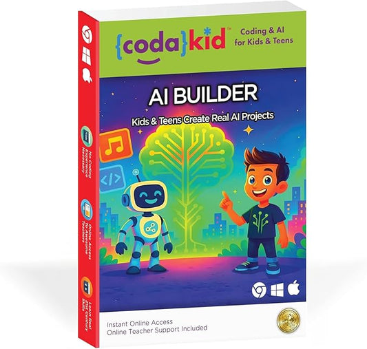 CodaKid AI Coding Courses – Award-Winning STEM Program for Kids & Teens - Learn Artificial Intelligence, Game Design, and Computer Programming with Fun Hands-On Projects and Live Online Mentoring
