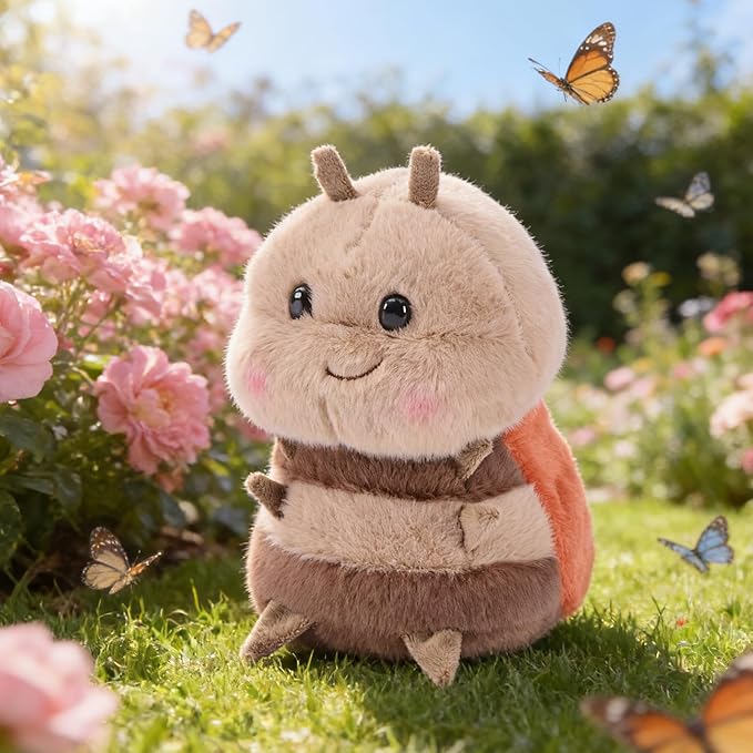 Realistic Ladybug 8 inch Cute Wild Stuffed Animal Ultra Soft Plushies Toys Kawaii Gifts for Kids Adults Grey