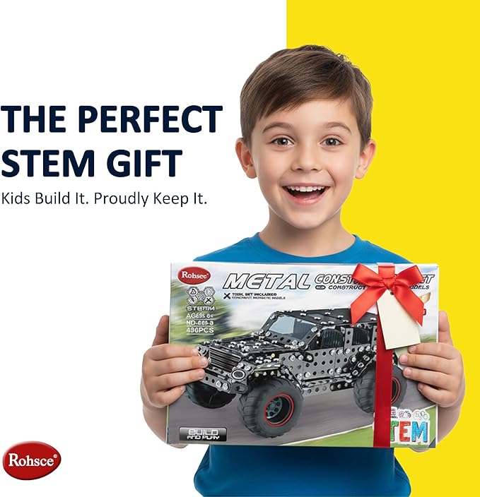Engineering 20-in-1 Motorized STEM Building Kit – 600+ Pieces Construction Toy Set for Kids Girls Boys