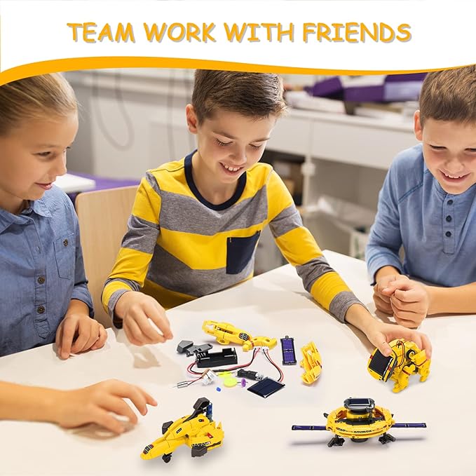 AESGOGO STEM Projects for Kids Age 8-12, Science Kits for Boys, Solar Robot Space Toy Building Kits, Christmas Birthday Gifts for 8 9 10 11 12-14 Year Old Boys Girls Teens.