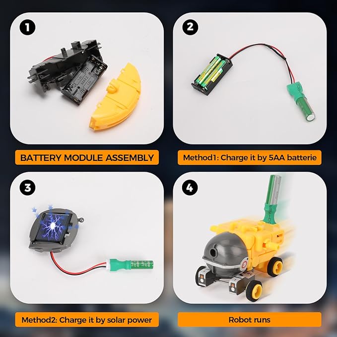 Solar Robot Stem Projects For Kids Ages 8-12 10-14 Space Toys Science Robotic Kit Experiment Kid Robot Model Engineering For Teen Building Gift Ideas For Girls Boys Toys 8 9 10 11 12 13 14 Year Old Up