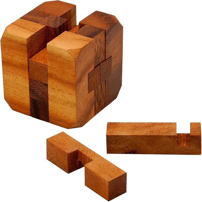 BSIRI Games Gifts and Brain Teaser Puzzles for Adults Classic Games of Diamond Cube Puzzle for Puzzle Games to Challenge Mind Puzzles for Adults for Fun and Educational Game Wooden Puzzles