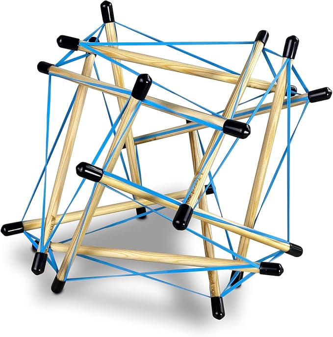 Tensologic Premium Kit, Tensegrity Physics Model, Build Tensegrity Models, Architecture Building Kit, Minimum Age 15, 18 Dowels