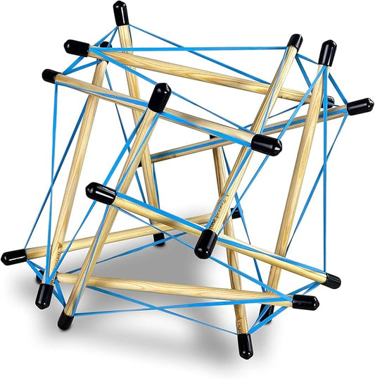 Tensologic Premium Kit, Tensegrity Physics Model, Build Tensegrity Models, Architecture Building Kit, Minimum Age 15, 18 Dowels