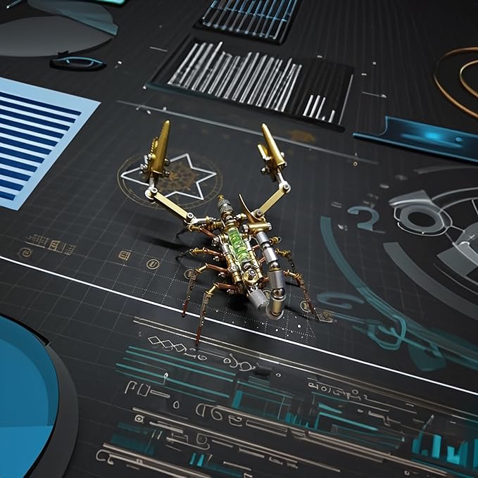 Metal Insect Scorpion Model, Steampunk Bug Mechanical, 3D Metal Puzzle, Arts and Crafts Hobby Kit,DIY Projects for Birthday(Leveling Scorpion)