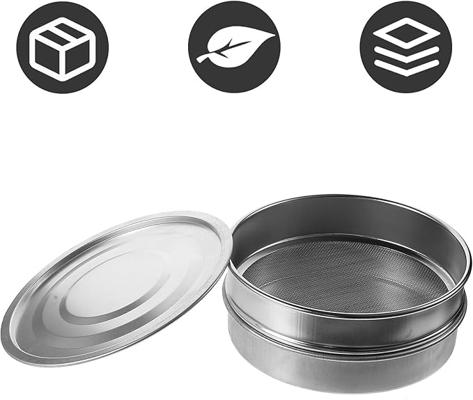 Stainless Steel Sprouting Tray Kit Set with Galvanized Base Cover Mesh Germination Tray for Seeds Legumes and Microgreens Gardening Tool for Home and Balcony Use