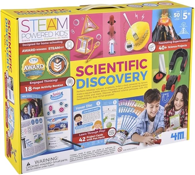4M STEAM Powered Kids - Scientific Discovery, Bumper Pack of Science and Activity Kit for Children Ages 5+