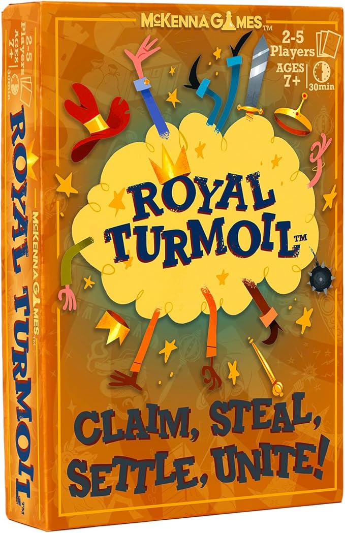 Royal Turmoil – New Wildly Fun Card Game for Kids 8-12, for Kids and Adults, Family Game and Learning Game for Family Night with Fast Setup and Fun Play