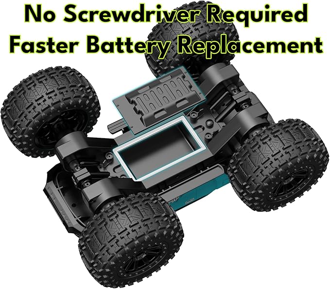 Threeking 1:14 Waterproof Monster Truck Toys RC Cars Speed-Adjustable Amphibious Remote Control Car Trucks with Lights 4WD All Terrain Off-Road Pickup Toy Gifts Presents