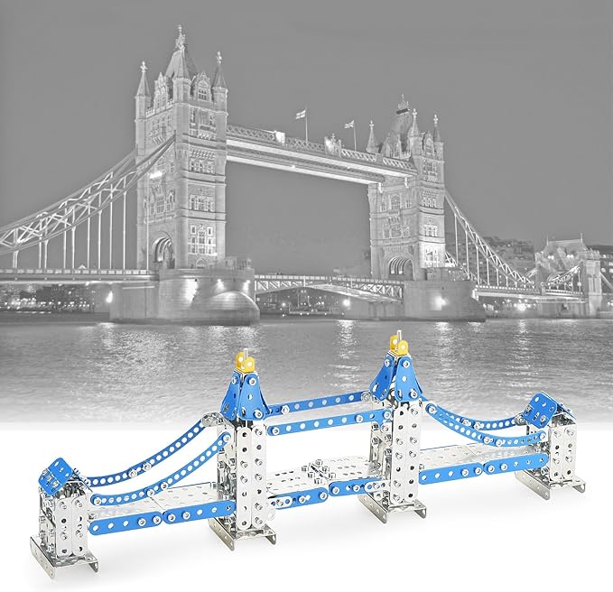 Metal Model Tower Bridge Kits for Boys 8-12, 588PCS London Tower Bridge DIY STEM Building Toys for Kids to Build,Construction Sets London Bridge Britain Architecture Kit Famous Landmark