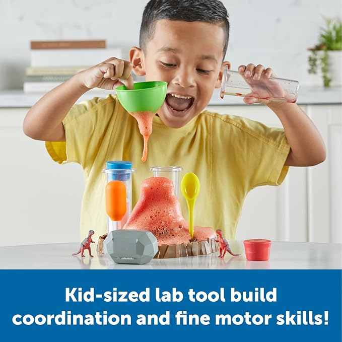 Learning Resources Fizzy Volcano - 13 Pieces, Ages 4+, Preschool Science Lab Kits, Experiments STEM Toys for Kids, Classroom Must Haves