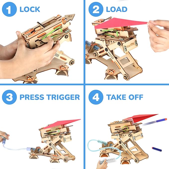 Smartivity DIY 2in1 Hydraulic Airplanes & Darts Launcher STEM Toy for Kids Ages 6 to 14 Years I Christmas, Birthday Gifts for Smart Kids | DIY Science Kit for Boys & Girls 6, 8,10,12,14 Years Old