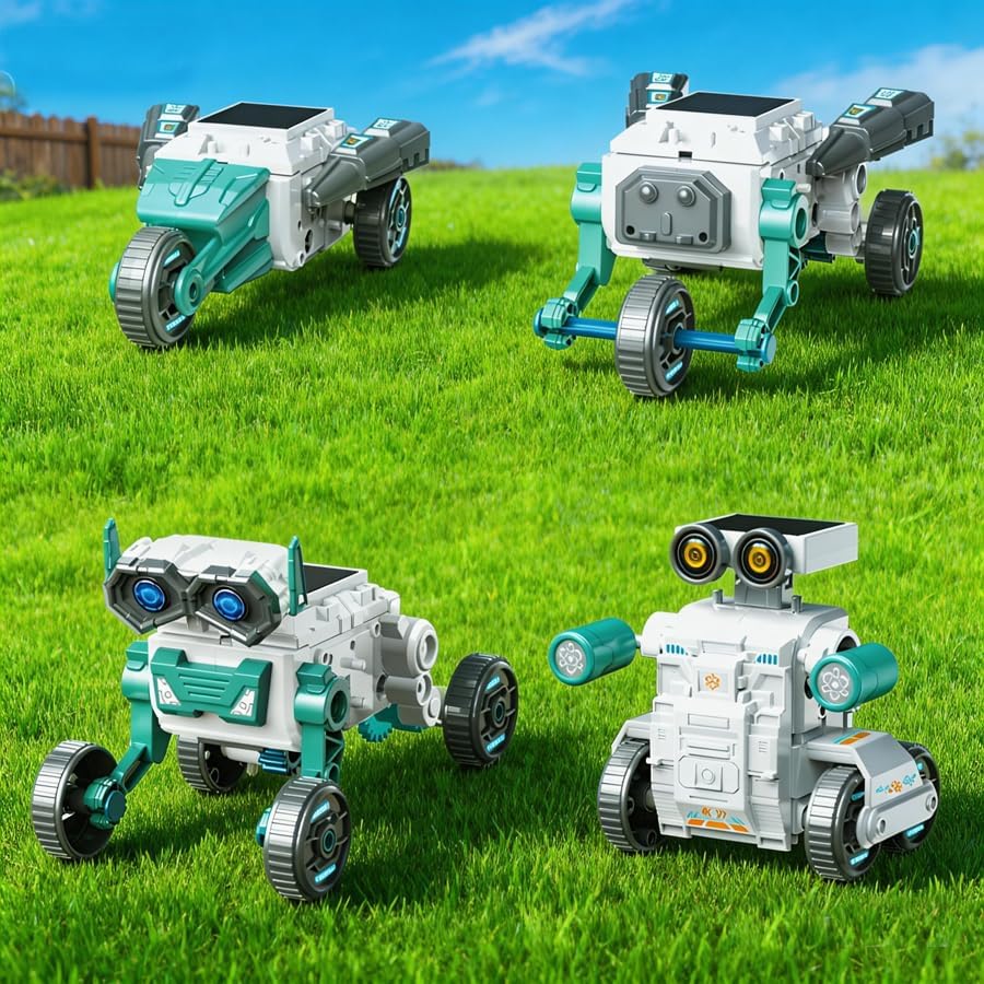 Solar Robot Kit 16 in 1 for Kids Ages 8-12, STEM Science Building Toys, DIY Educational Solar Powered Robot Toy, Engineering Learning Construction Set, Birthday Gifts for Boys Girls - Image 3