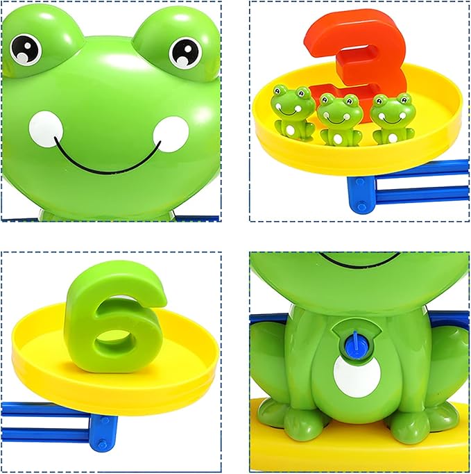 Frog Balance Cool Math Counting Game Educational Early Learning Scale STEM Toys Gifts for Preschool Toddlers Kids Age 3 4 5 6