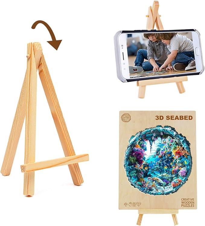 Wooden Puzzle for Adults-Wooden Puzzle Unique Shape Advanced 3D Seabed Wooden Jigsaw Puzzle for Adults and Kids,Best Gift,Wood Puzzles,Challenge Wooden Jigsaw Puzzle (S-8.5 * 8.3in-100pcs)