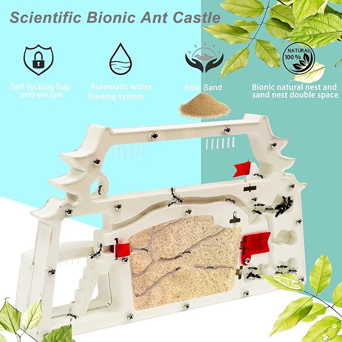 Ant Farm Castle,Ant Colony Habitat Observation Tool Kits,Bug Terrarium House,Nature Learning Toys, Education Science Kit