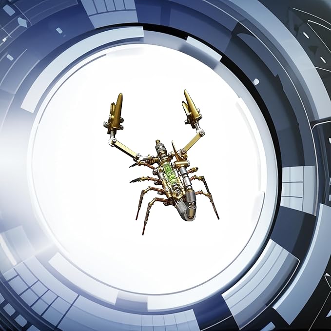 Metal Insect Scorpion Model, Steampunk Bug Mechanical, 3D Metal Puzzle, Arts and Crafts Hobby Kit,DIY Projects for Birthday(Leveling Scorpion)