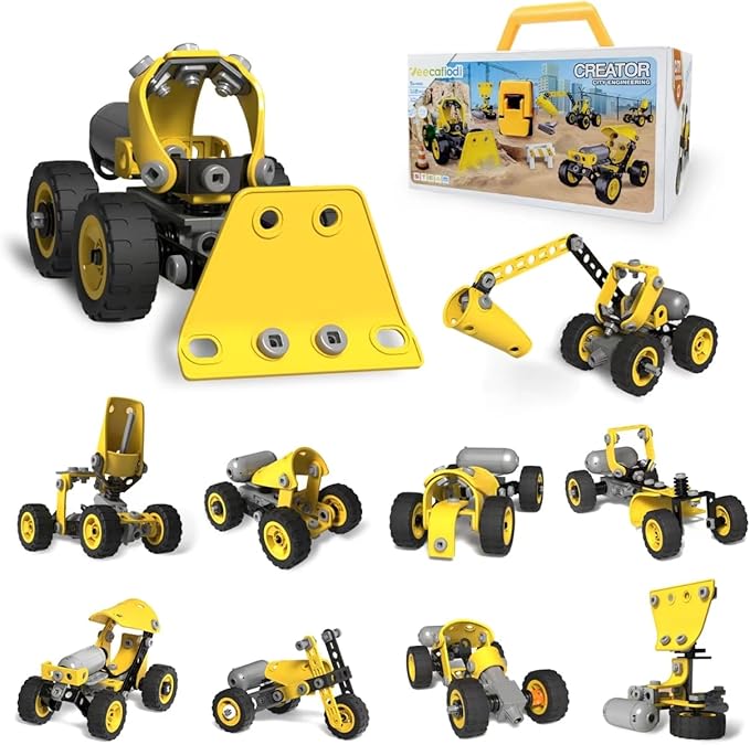 STEM Toys for 5 6 7 8+ Year Old Boy Girl,10in1 Electric Birthday Gifts Building Toys for Kids Ages 4-8 5-7 6-8,Educational Construction Activities for Boys 4-6 8-10,Creative Games Christmas Idea Gift