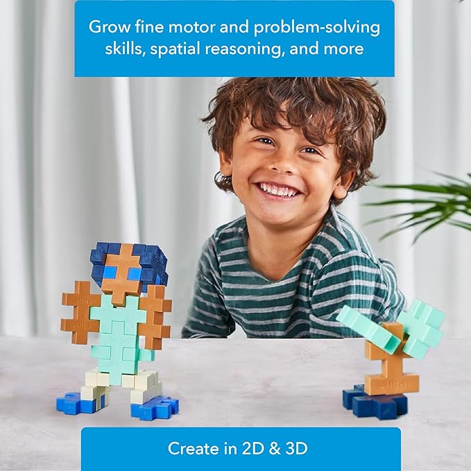 PLUS PLUS Big – 15 Piece Breeze Mix – Construction Building Stem/Steam Toy, Interlocking Large Puzzle Blocks for Toddlers and Preschool, Open Play Tube