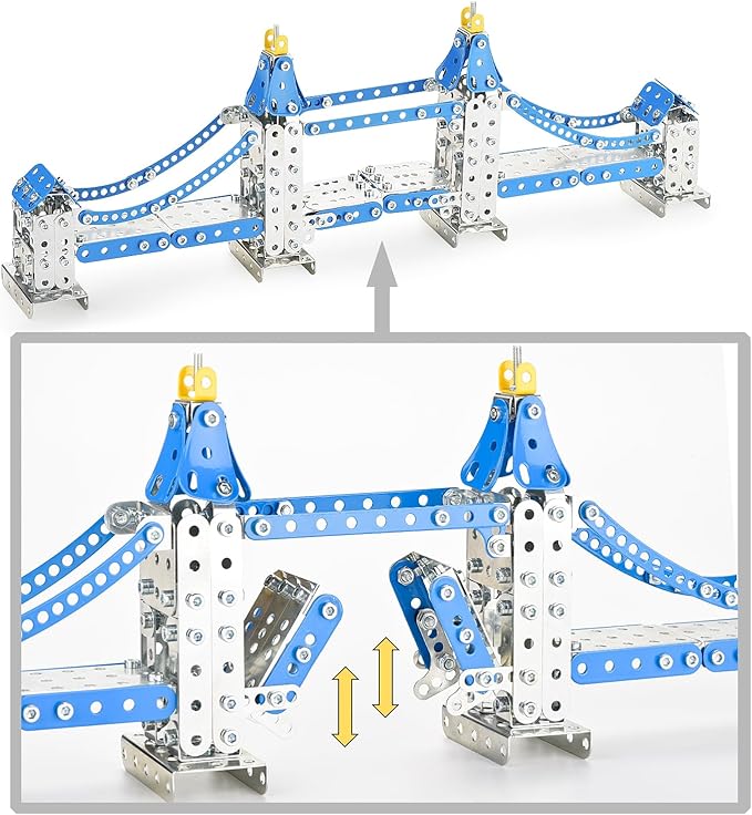 Metal Model Tower Bridge Kits for Boys 8-12, 588PCS London Tower Bridge DIY STEM Building Toys for Kids to Build,Construction Sets London Bridge Britain Architecture Kit Famous Landmark