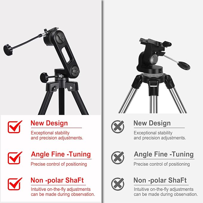 Telescope for Adults High Powered, 90mm Aperture 1000mm Refractor Telescopes for Adults Astronomy Telescopio with High Precision Adjustment, Ultra-Stable Vertisteel AZ Mount Base Tripod, Phone Adapte