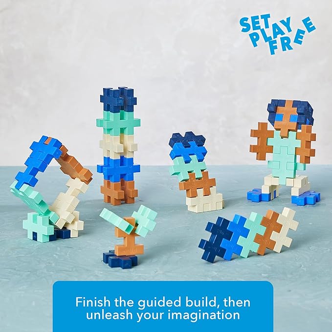PLUS PLUS Big – 15 Piece Breeze Mix – Construction Building Stem/Steam Toy, Interlocking Large Puzzle Blocks for Toddlers and Preschool, Open Play Tube