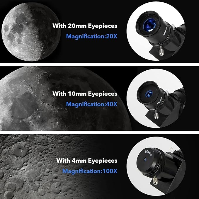 HSL70400 Telescope for Kids 8-12,Telescope for Adults high Powered,70mm Aperture 400mm Focal Length Refractor Astronomy telescopes Kids 5-7 6 Year Old White
