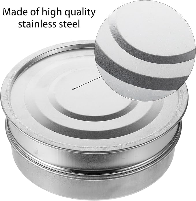 ARTIBETTER Stainless Steel Sprouting Tray Kit Set with Fine Wire Mesh and Base Lid for Seed Germination Easy Growing Sprout Trays for Gardening Healthy Planting Supply at Home and Office