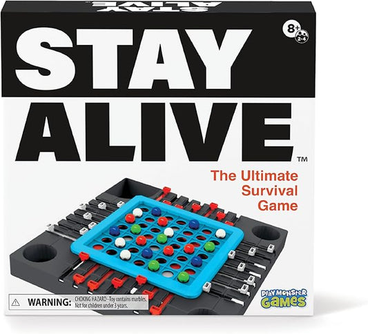 PlayMonster Stay Alive Board Game - Family Game Night, Strategic Game Play, Retro Board Games, The Ultimate Survival, Multi-Player, for Kids, Ages 8+