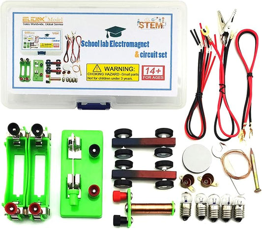 EUDAX DIY Physics Experiment Model Kit Electromagnetic Materials Electromagnet and Basic Electricity Discovery Circuit for School Lab Creative Educational Science Projects Teaching Equipment