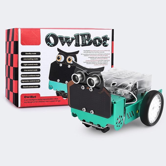 ELEGOO Owl Smart Robot Car Kit for Arduino Robotics for Kids Ages 8-12 12-16 STEM Science Kits Coding Robots Toys for 8+ Year Old Boys Girls Teens Circuits Engineering Building Projects