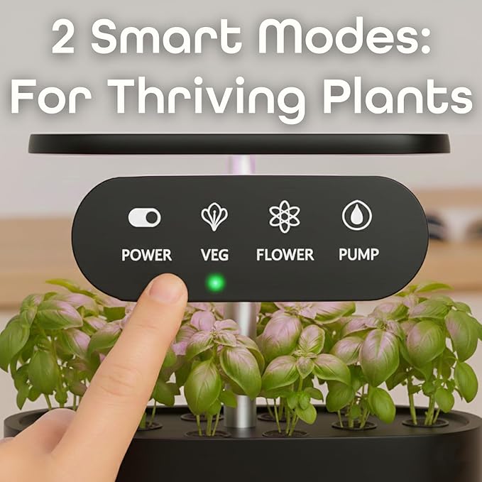 Nouri 12 pod APP Smart Garden for Home Cooks | w/Heirloom Salad | Hydroponics Growing System | LED Grow Lights | Indoor Herb Garden Kit | Herb Growing Kit Indoors for Plant Lovers, Gardeners, Kitchen
