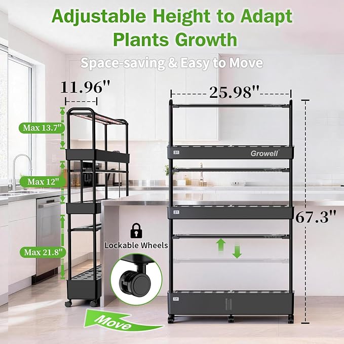 Hydroponics Growing System Kit, 90 Pods, Large Vertical Hydroponic Garden, 32L Indoor Gardening System for Herb Vegetable Fruit, with 2 Light Modes, Auto Circulating Water System