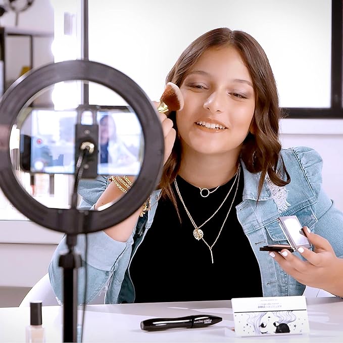 So DIY TikTok Instagram YouTube Ring Light with Green Screen and Phone Mount Tripod. Studio Creator Influencer Video Creator Kit