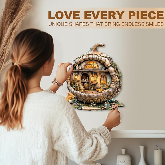 Wooden Puzzle for Adults-Wooden Puzzle Unique Shape Advanced Acorn Mouse Wooden Jigsaw Puzzle for Adult, Wood Puzzles,Challenge Wooden Jigsaw Puzzle(M-11.4 * 10.6in 160pcs)