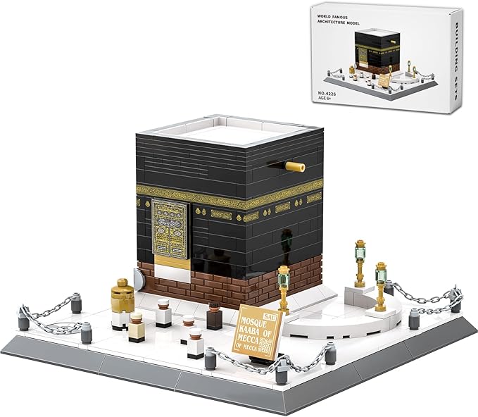 Architecture Kaaba Mecca Building Blocks Sets Islamic Kaaba Mosque Model Building Kits Toys Eid Gift for Muslim Adults Kids Teens 446 PCS